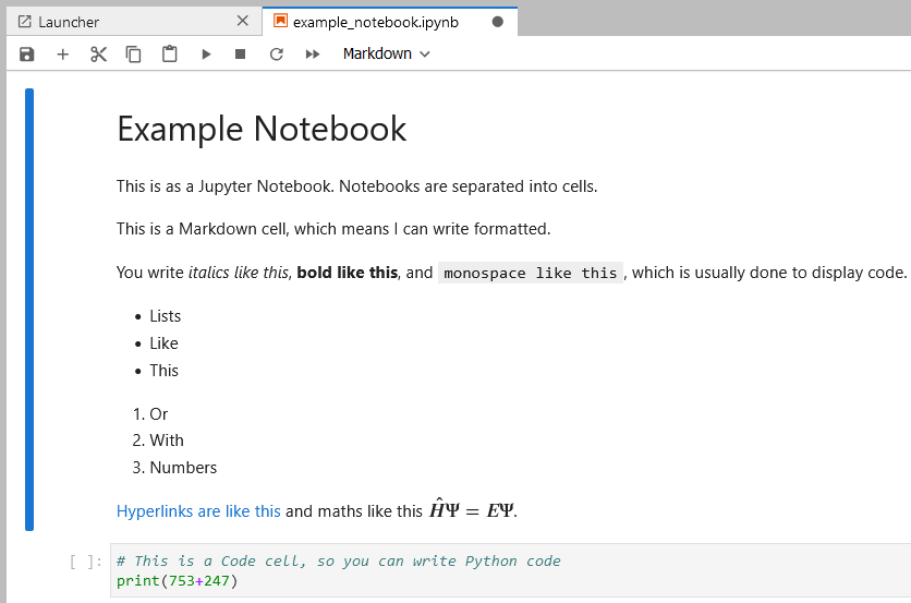 Screenshot of a Jupyter Notebook.